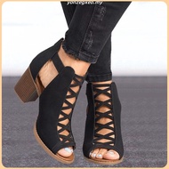 [Plus Size 43] Women Heels Sandals kasut perempuan Heels Plus Size 43 Murah