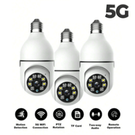 1PC 8MP 5MP HD 1080P, Dual-Band 2.4G+5GWIFI And 2.4GWIFI Optional Configuration HD E27 Light Bulb Ba