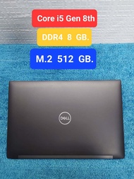 โน๊ตบุ๊ค Dell Latitude E7490 (i5 Gen8) # M.2 512 GB. #แบตเตอรี่ของใหม่, พร้อมโปรแกรมใช้งาน #สินค้ามือสอง สภาพสวย