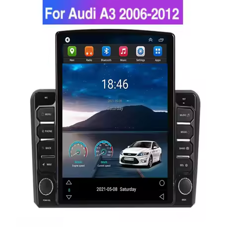 8+128G Android14.0 Carplay Auto 5GLTE Car Radio Stereo Receiver For Audi A3 8P S3 2003-2012 RS3 Tesl