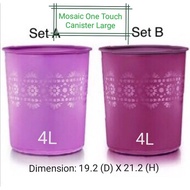 ️Tupperware Mosaic One Touch Canister Large(4L) ️