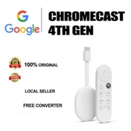 [4K] New Google Chromecast 4k with Google TV with adaptor | Ready | Android 10 | Netflix Certified, Dolby Vision&amp;Atmos