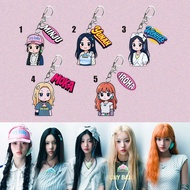 Kpop Idol ILLIT Acrylic Bag Keychain Pendant Keyring IROHA YUNAH
