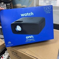 Onn projector. (Walmart USA ), maximum projection 210 inches, 720p resolution