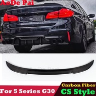 CS Style Carbon Fiber Ducktail Rear Boot Lip Spoiler for BMW 5 Series G30 M5 F90 2018