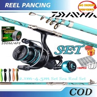 DAIWA Fishing Rod Set 2.4M-4.5M Fishing Rod With Carbon Fiber Material Carbon Fishing Rod Fishing Se