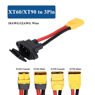 XT90/XT60 to C14 3pin Power Socket Wire10AWG/12AWG Male Female Battery Car Charging Connector New En