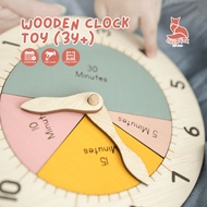 KAYU Littlefox Wooden Clock Toy - Wooden Clock Toy
