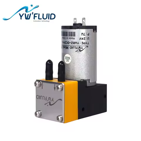 YWfluid YW02-A-DCL Long Life DC Motor 12V/24V Max Flow 320ml/Min Micro Diaphragm Water Pump Used For