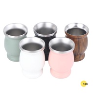 H&X Yerba Mate Cup 304 Stainless Steel 8oz Argentine Yerba Mate Gourd With Bombillas