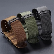 Nylon Braided Watch Band Men Women Smart Watch Straps Woven Canvas Sport Bracelets 5-ring Buckle Uni