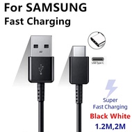 TYPE C Cable 1.2M 2M  Fast Charger Data Line For samsung Galaxy S8 S9 S10 S21 Ultra Note 8 9 10 A54 