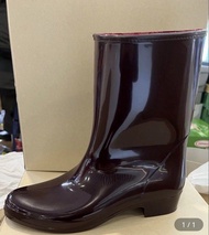 全新日本製 Achilles 防水雨靴 水鞋 酒紅色 ladies rainboots rain shoes 雨鞋水鞋 好過Aigle