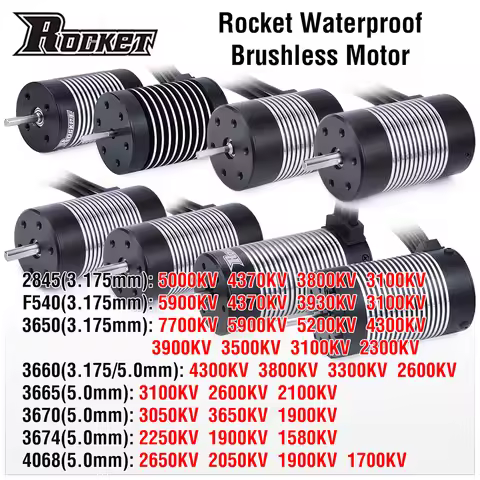 Rocket 2845 F540 3650 3660 3665 3670 3674 4068 Waterproof Brushless Sensorless Motor for Traxxas WLt