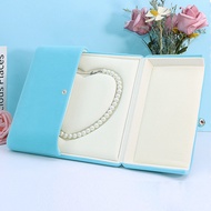 Flannel Snap Button Double Open Pearl Necklace Box Mother's Day Gift Box Set Box Small Batch Jewelry