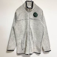 古著 Champion 長袖學院風羊毛外套，圍巾外套，夏威夷大學，白色，秋冬裝