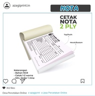 Cetak Kuitansi/Nota NCR 2 ply 1 rim