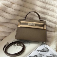 H Home Bag Hermes Bag/H Bag miniKelly Second Generation Kelly Bag Handmade Wax Stitching High-End Cu