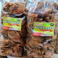 Spicy Chicken Skin Chips 500gr Spicy Chicken Skin Orange Leaves Savory Crispy Delicious Fresh Delici