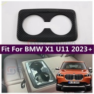 【BMW X1】Rear Seat Water Cup Bottle Holder Panel Decoration Frame Cover Trims Fit For BMW X1 U11 2023 2024 Interior Accessories
