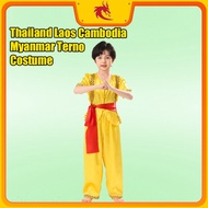 Cambodia Costume for Kids Boys Thai Culture Suit Teen Outfit UN Style
