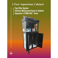 2 Feet Aquarium Cabinet Set- Top Filter System