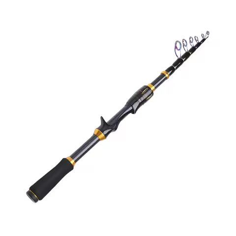 FTK 1.5m 1.8m 2.1m Telescopic Casting Fishing Rod Mini C.W H 10-30g High Carbon Fiber Lure Rods Bait