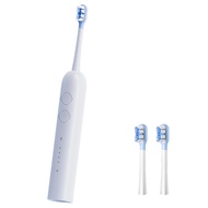 HOHOO แปรงสีฟันไฟฟ้า แบบชาร์จไฟได้ พร้อมหัว 2 หัว กันน้ำระดับ IPX7 เครื่องทำความสะอาดฟัน ทำความสะอาด