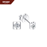 Top Cash Jewellery 10k Lab Grown Diamond Square Stud Earrings