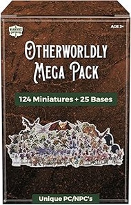 Hard Flat Minis for DND Miniatures with Bases | 28mm - 32mm Scale Dungeons and Dragons Starter Set 5