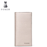 กระเป๋าสตางค์ผู้หญิง FOXER กระเป๋าสตางค์หนังวัว211002F ยาว Adwbaj