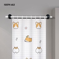[Shiwaki] 2xCurtain Rod Hooks Curtain Rod Brackets No Drill Universal ,Portable, Curtain Rod Brackets for Wall Curtain Hangers