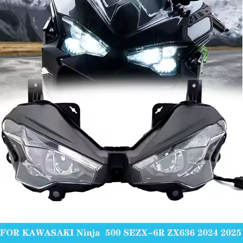 LED Headlight For 2024 2025 Kawasaki ZX-6R ZX6R Ninja 636 ZX636 ZX 6R Motorcycle Front Headlamp Head