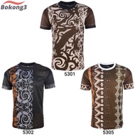 Men T-shirt Batik Design Jersey Material Baju T-shirt Lelaki Jersey Batik 2 (Bokong3)