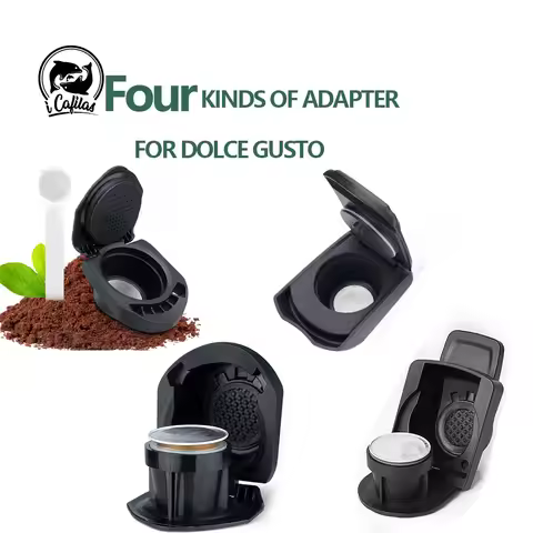 4 kinds Reusable Coffee Adapter Filter for Dolce Gusto Capsule Holder Piccolo XS Lumio with Cofee Po