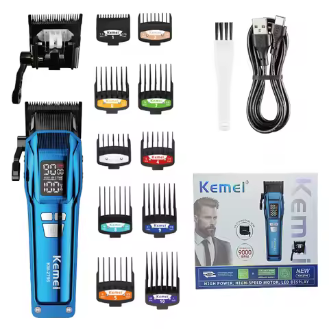 Kemei KM-2796 Rechargeable Hair Trimmer Clipper Professional Electric Trimmer Barber Type-c Cordless