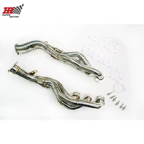 HP RACING 42mm Exhaust Header S4 S5 A7 A8 B8 Q5 SQ5 3.0 TFSI V6 Performance Exhaust Long Tube Header