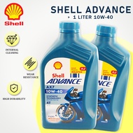Shell Advance AX7 10W40 4T Synthetic Minyak Motor Yamaha Nmax Aerox Skuter PCX 1L Tahan Panas Asli