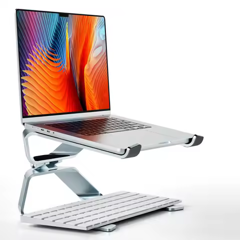 Laptop Stand Adjustable Aluminum Alloy Notebook Tablet Stand Up to 17.3 Inch Laptop Portable Fold Ho