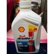 4T Shell 4T Advance Oil 20W-40 New Miyak Hitam