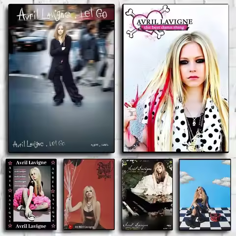 Star Singer Avril Lavigne Poster HD Art Sticky Wall Waterproof Home Living Room Bedroom Bar Aestheti