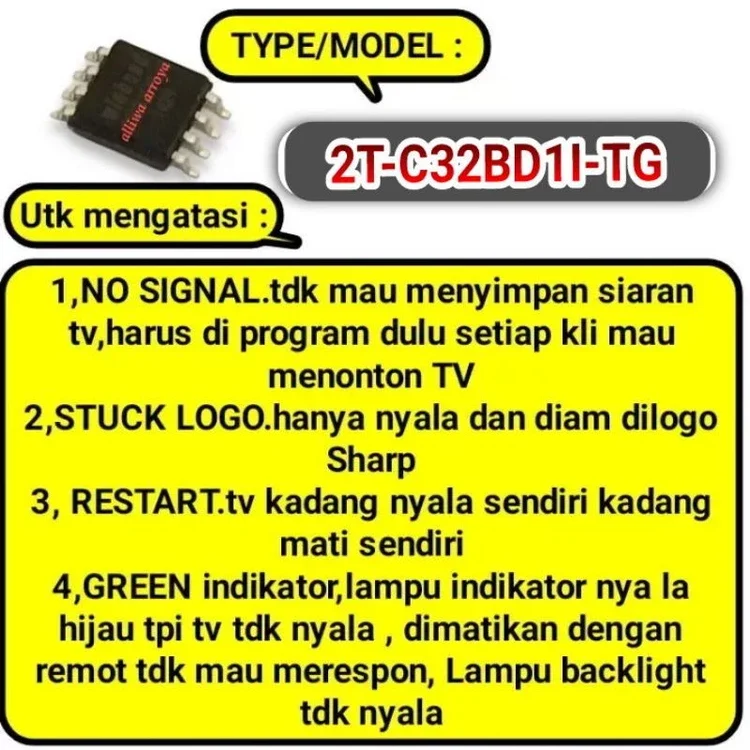 IC eprom memory SHARP 2T-C32BD1-TG 2T-C32BDI -TG