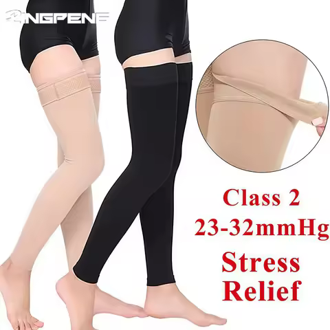 Pressure Level 2 Unisex Compression Socks 23-32MMHG Thigh Stockings Stress Relief Compression Stocki