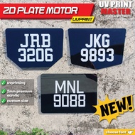2D Acrylic Motor Number Plate Nombor Plat Motor 2D No Plat Tanam Custom No Flat Acrylic