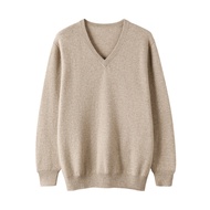 Autumn Winter Cashmere Sweater Men's Heart V-Neck Color Pullover Sweater Inner Knitted Cashmere Swea