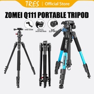 Zomei Black Edition Portable tripod  Q666 M5 M6 Q111 Multilevel Aluminum Alloy Video Cam Smartphone 