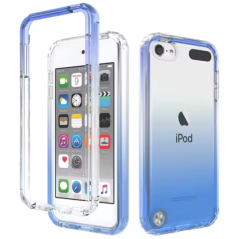 Transparent Case for Ipod Touch 5 Touch6 Touch 7 Hybrid Shockproof Tpu/pc Shell Dual Layer Clear Can