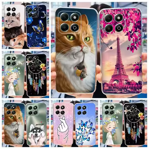 For Honor X6a Case Honor X6b JDY-LX1 JDY-LX2 Cute Painted Cover Clear Silicone Phone Case For Honor 