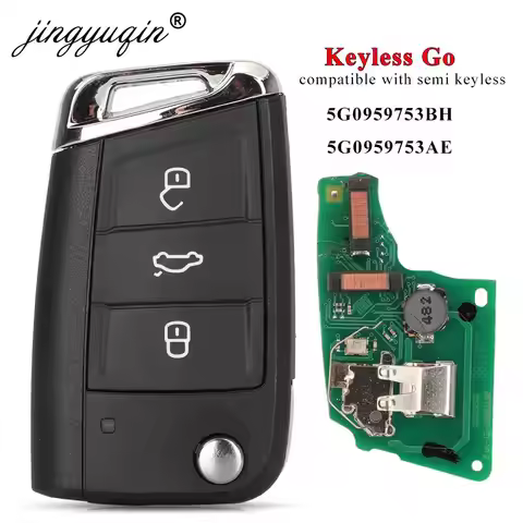 jingyuqin 5G0959753BH /5G0959753AE 315Mhz MQB48 Smart Remote Car Key FOB for Volkswagen VW Golf 7 Ti