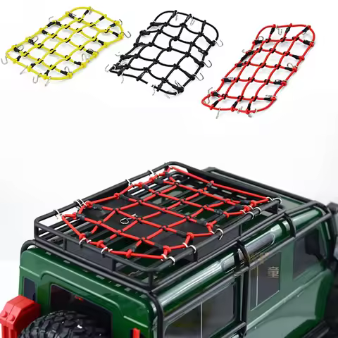 RC Car Parts 1/10 Simulation Crawler Modified Upgrades Accessories Roof Elastic Luggage Net D90 SCX1